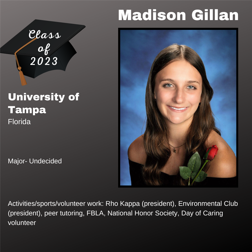 Top 25 Grad, Madison Gillan